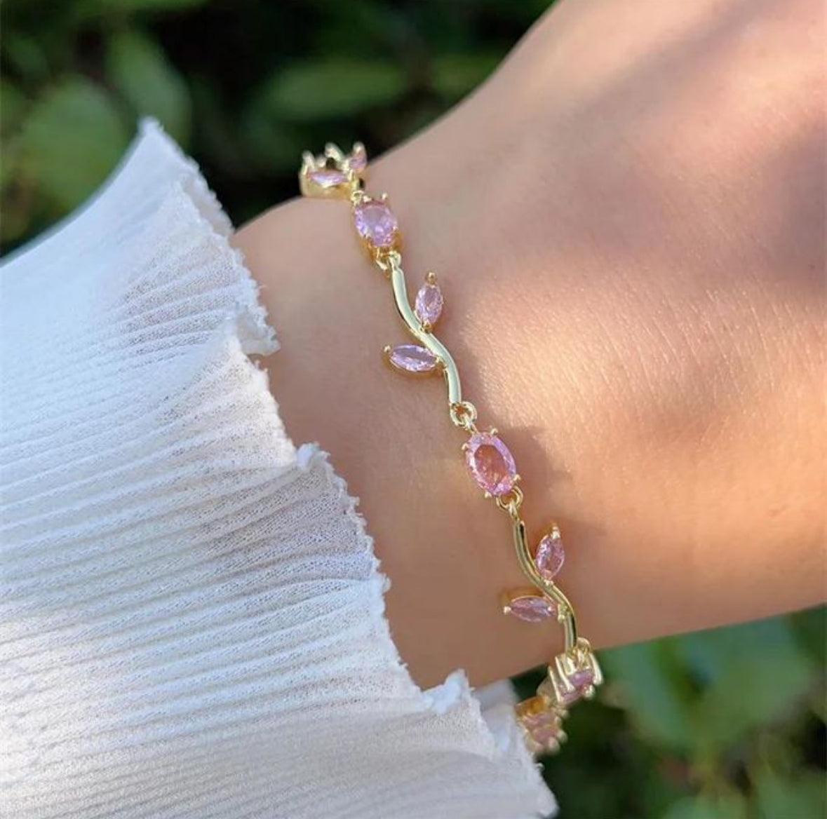 Pink Tulip Gold Plated