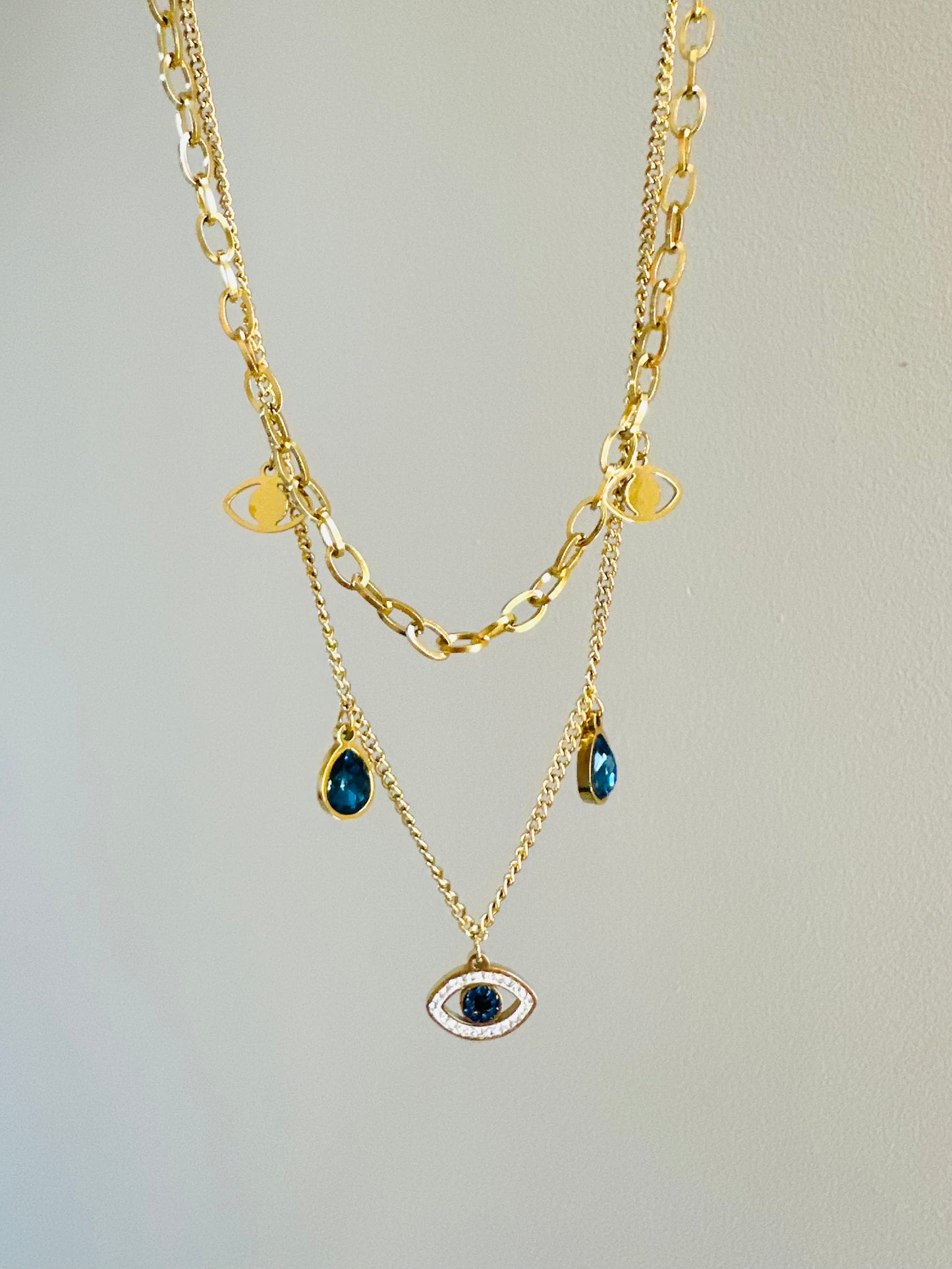 Stainless Steel Evil Eye Necklace
