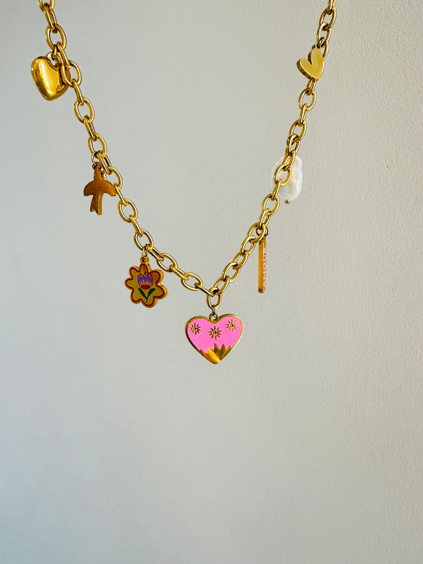 Stainless steel Colorful Necklace