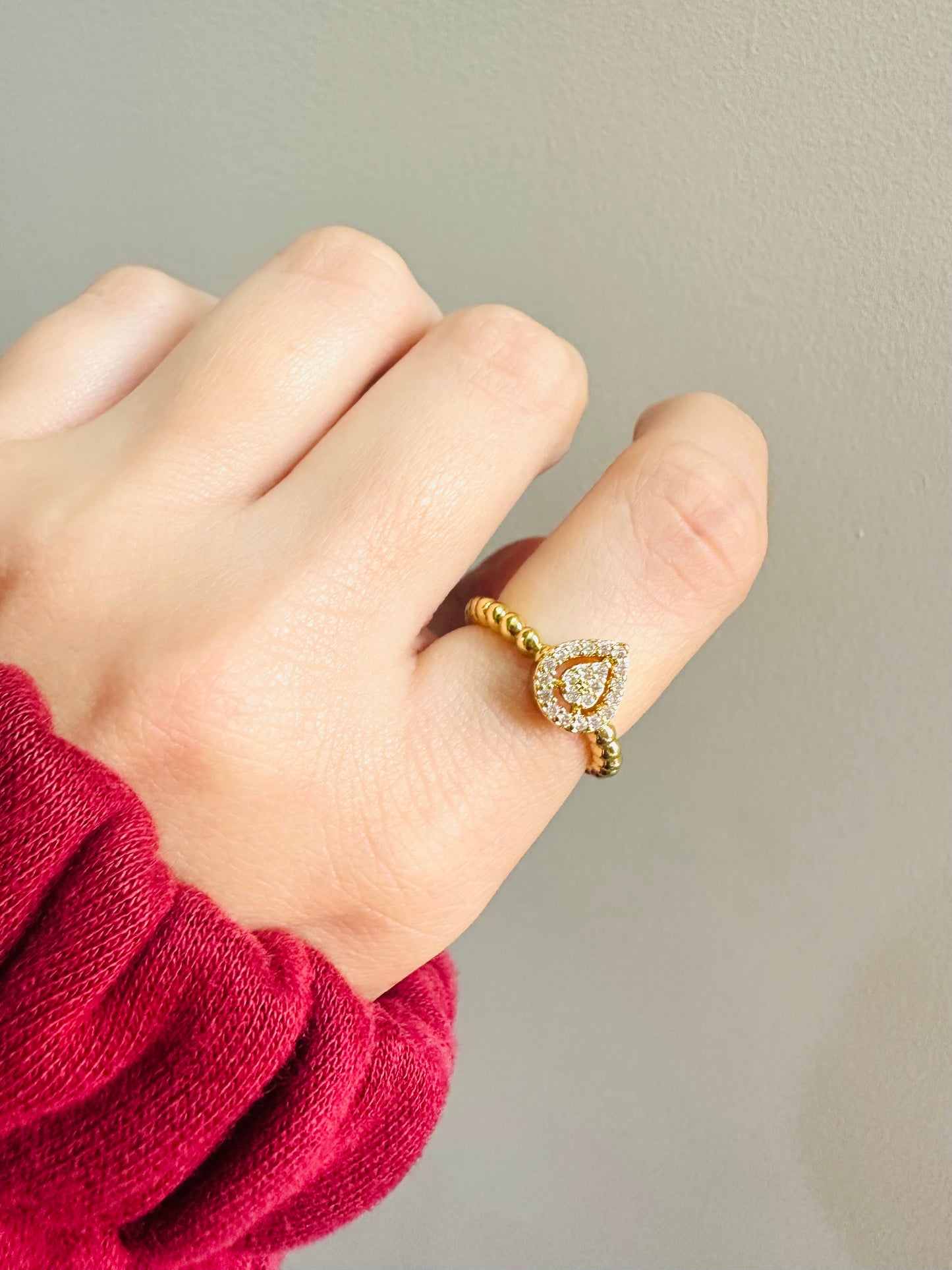 Gold Plated Stone Ring