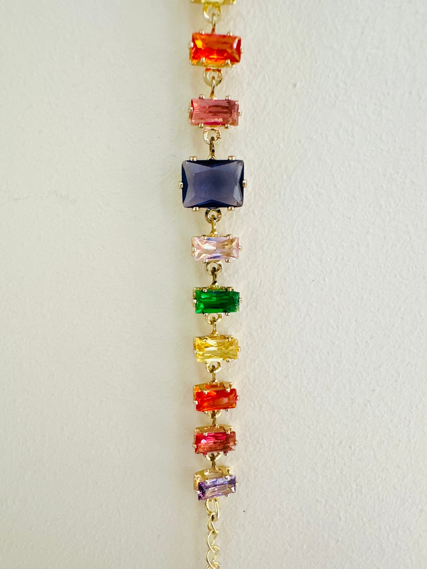 Multicolor Crystal Gold-Plated Bracelet