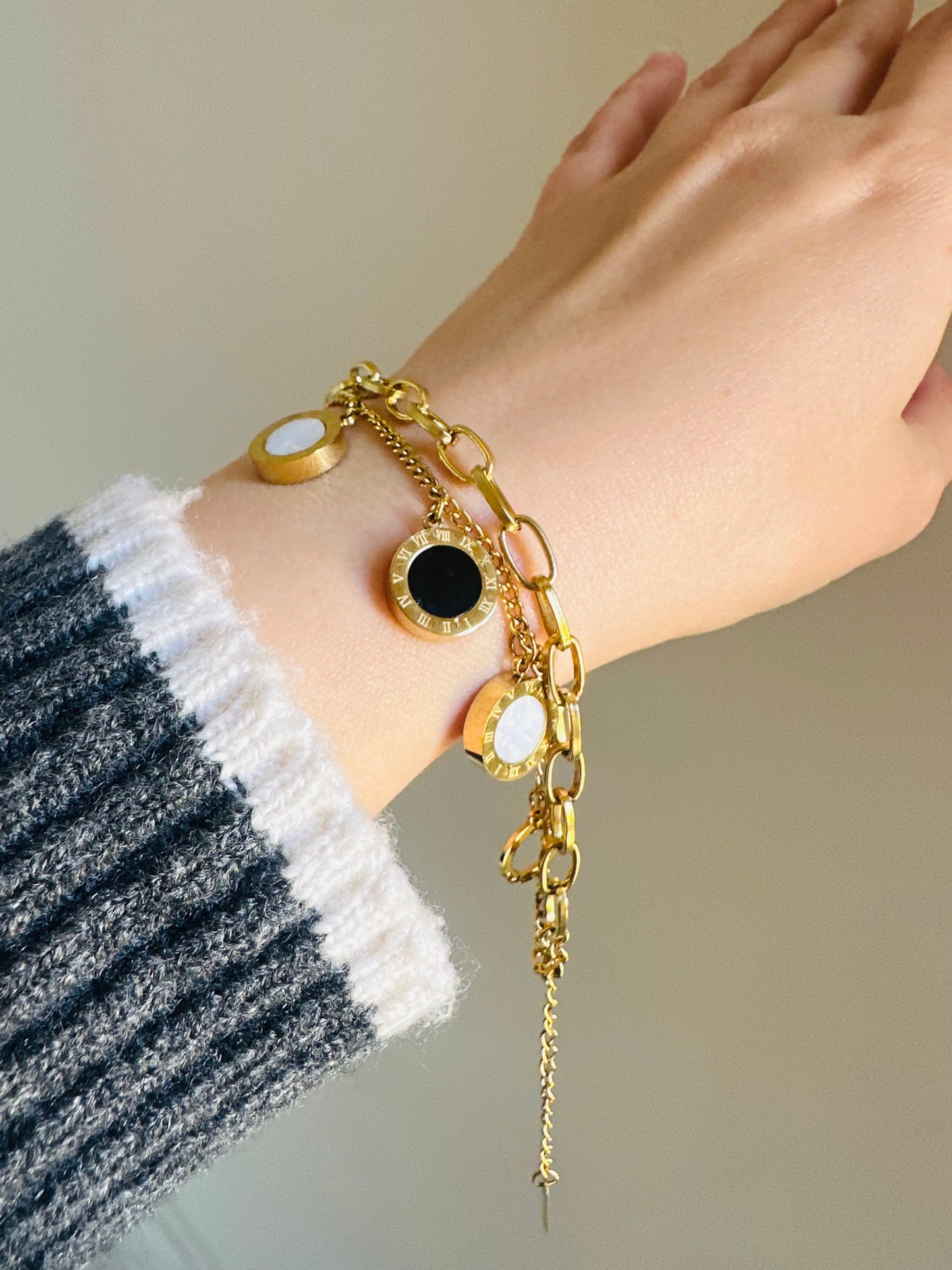 Double-Sided Portuguese Bracelet – Black & White