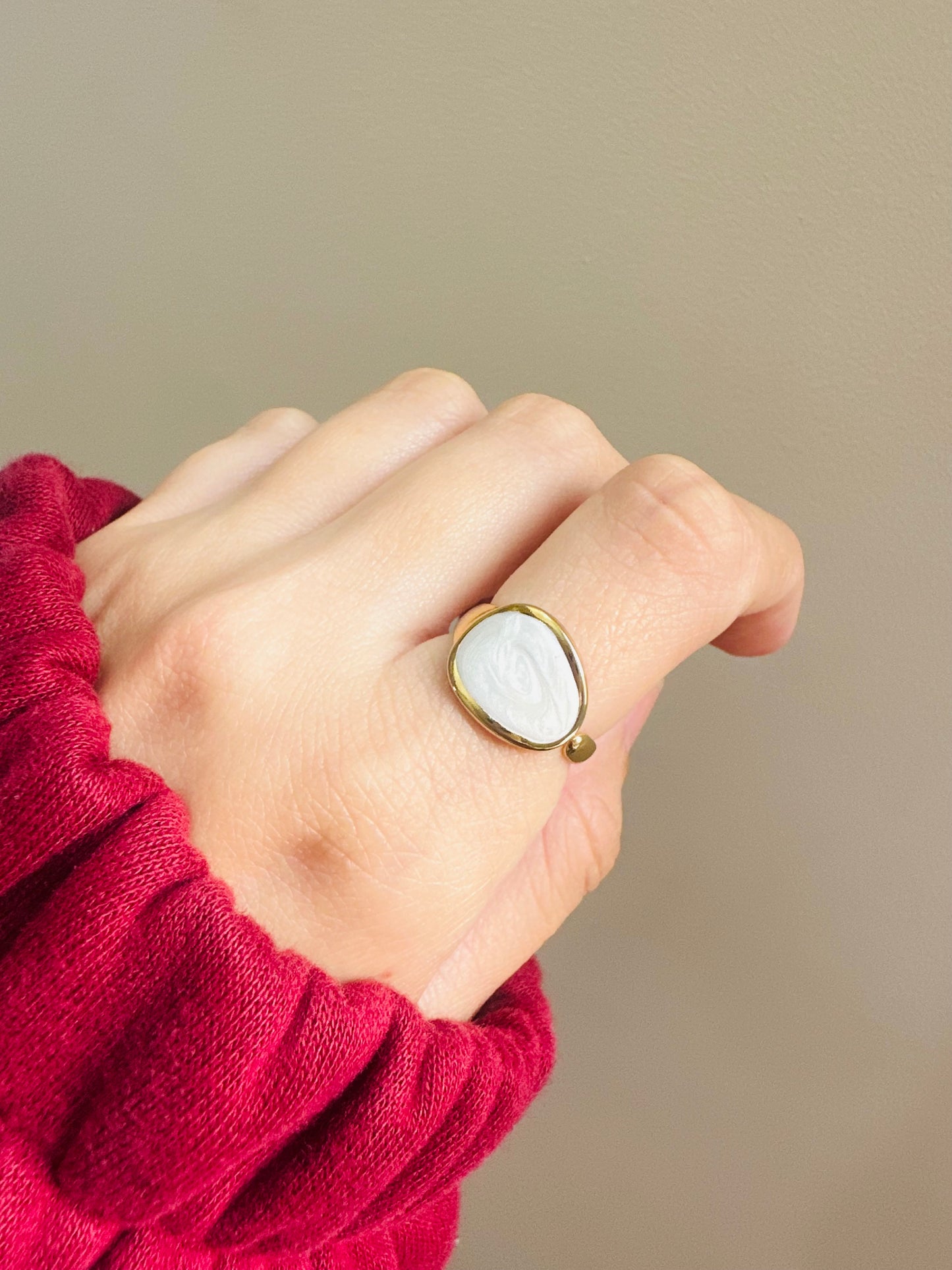 Elegant White Ring