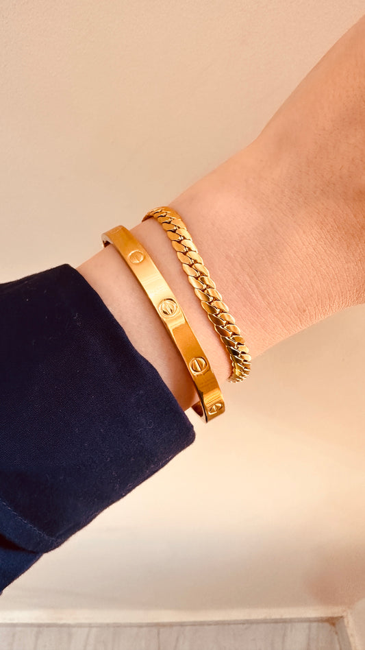 Cartier Bangle with Gourmet Bracelet Set