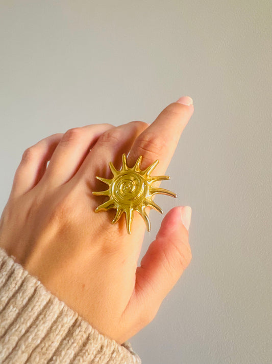 Sun Stainless Steel Ring