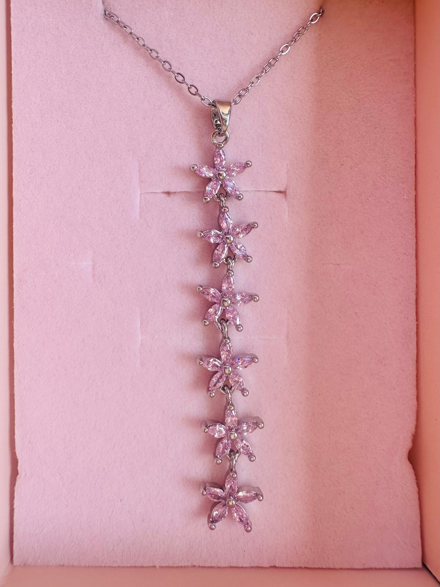 Pink Silver Necklace 💗