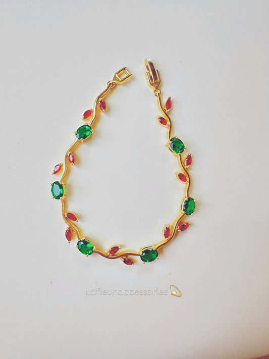 Red tulip bracelet