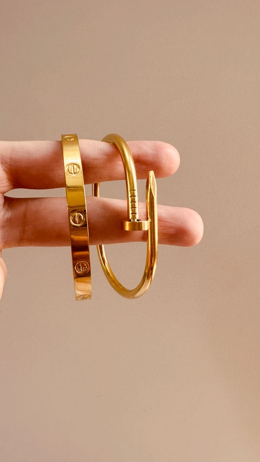 Gold Nail Bracelet Inspired by Cartier