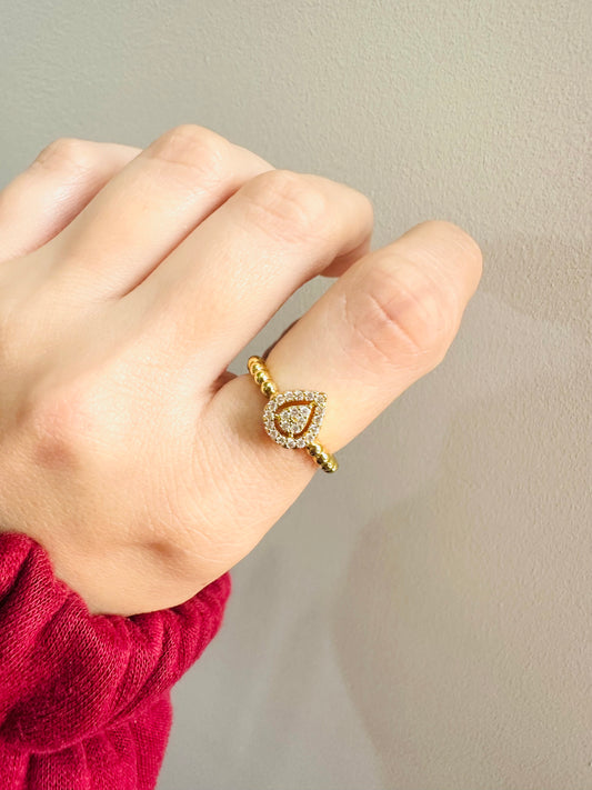 Gold Plated Stone Ring