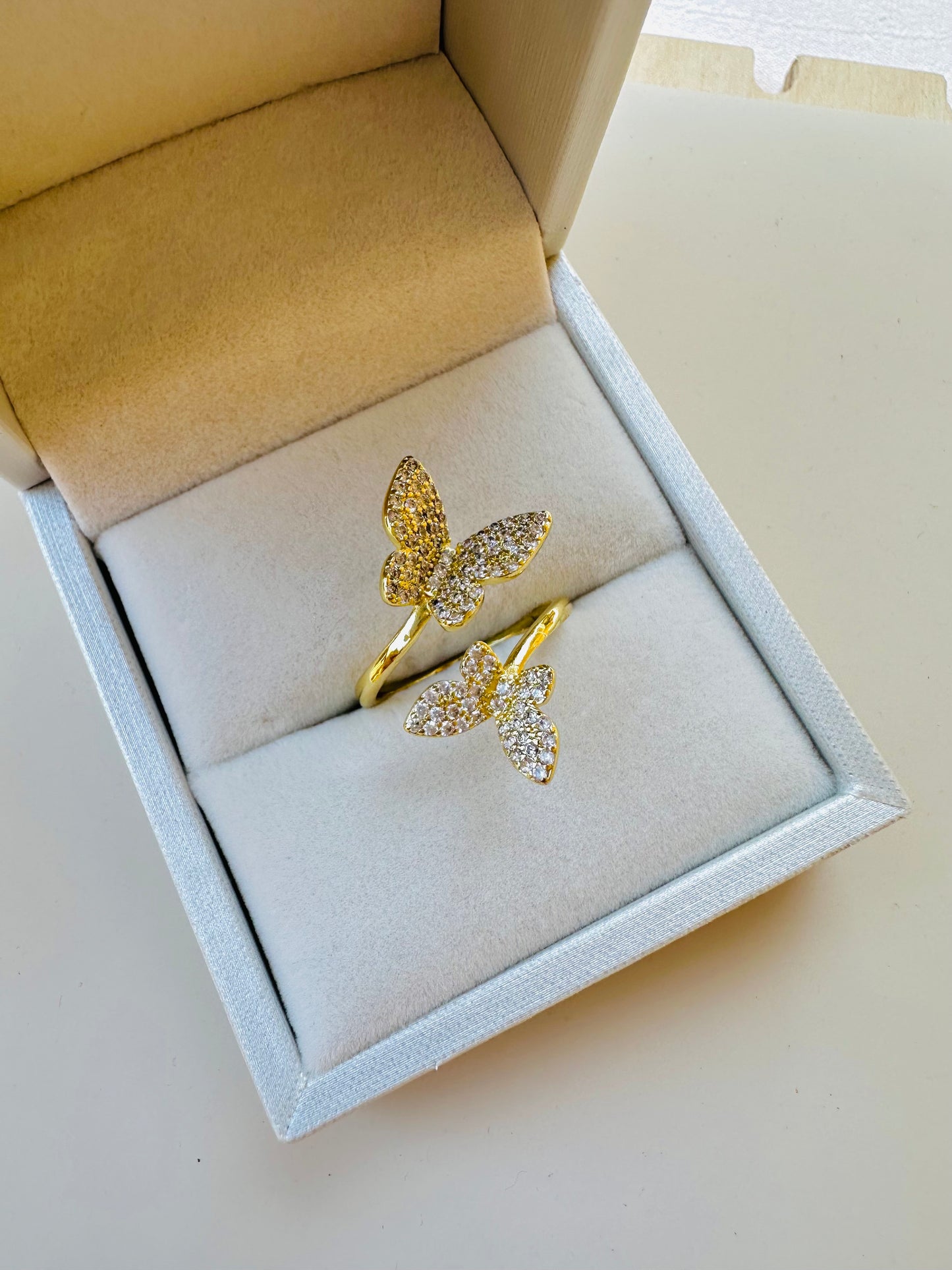 Butterflie ring gold plated