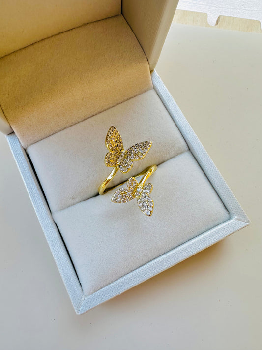Butterflie ring gold plated