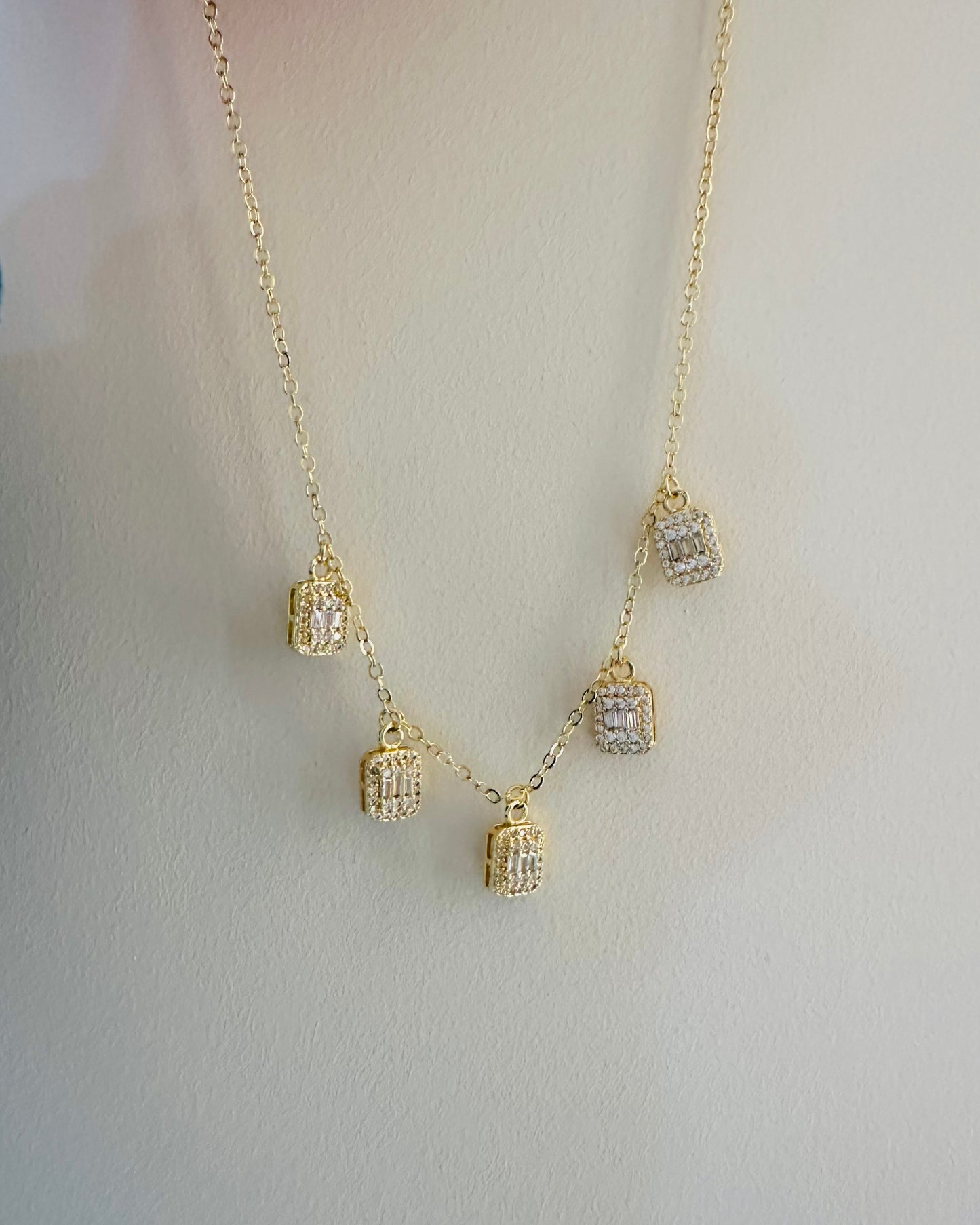 Stone Necklace – Gold Plated