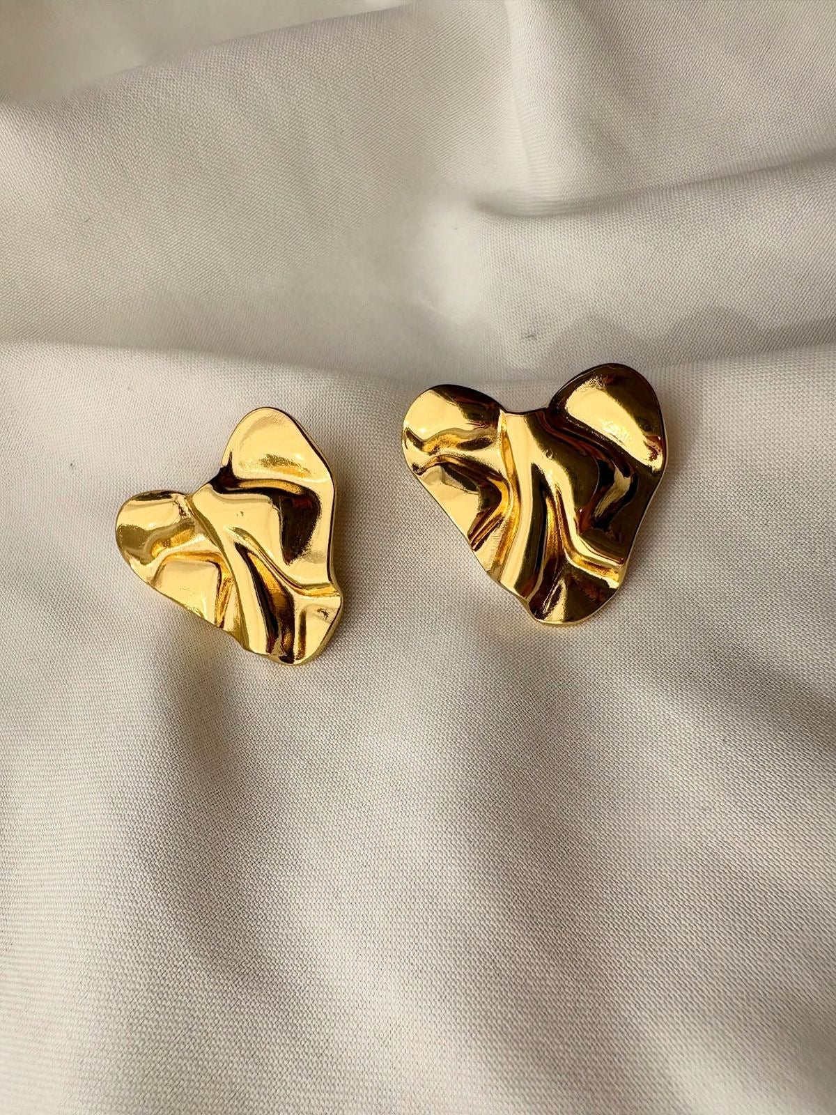 Gold Heart Earrings