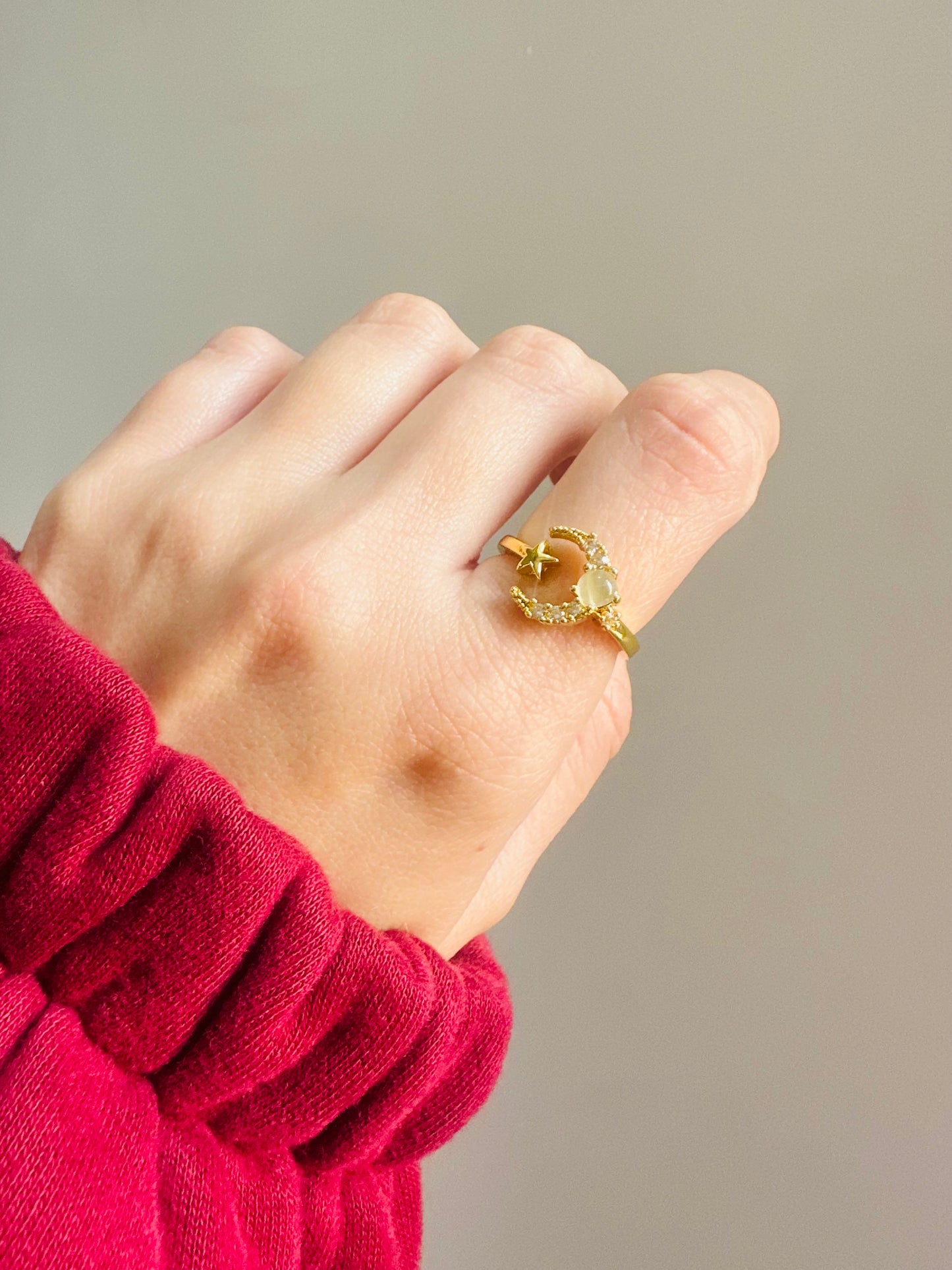 Crescent Moon Gold Plated Ring — minimal, elegant, timeless