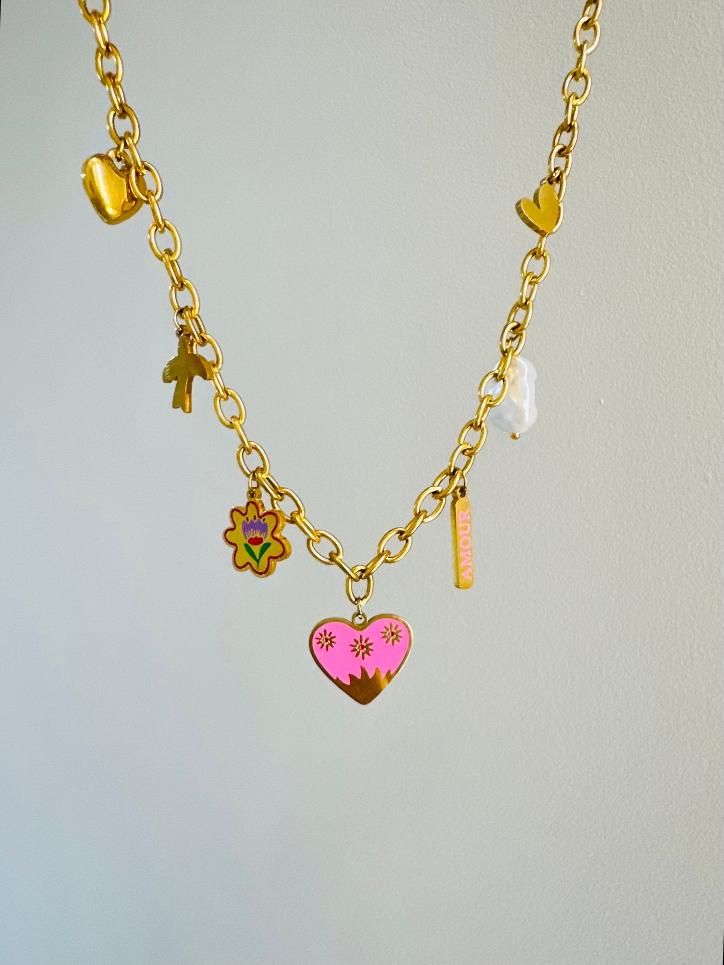 Stainless steel Colorful Necklace