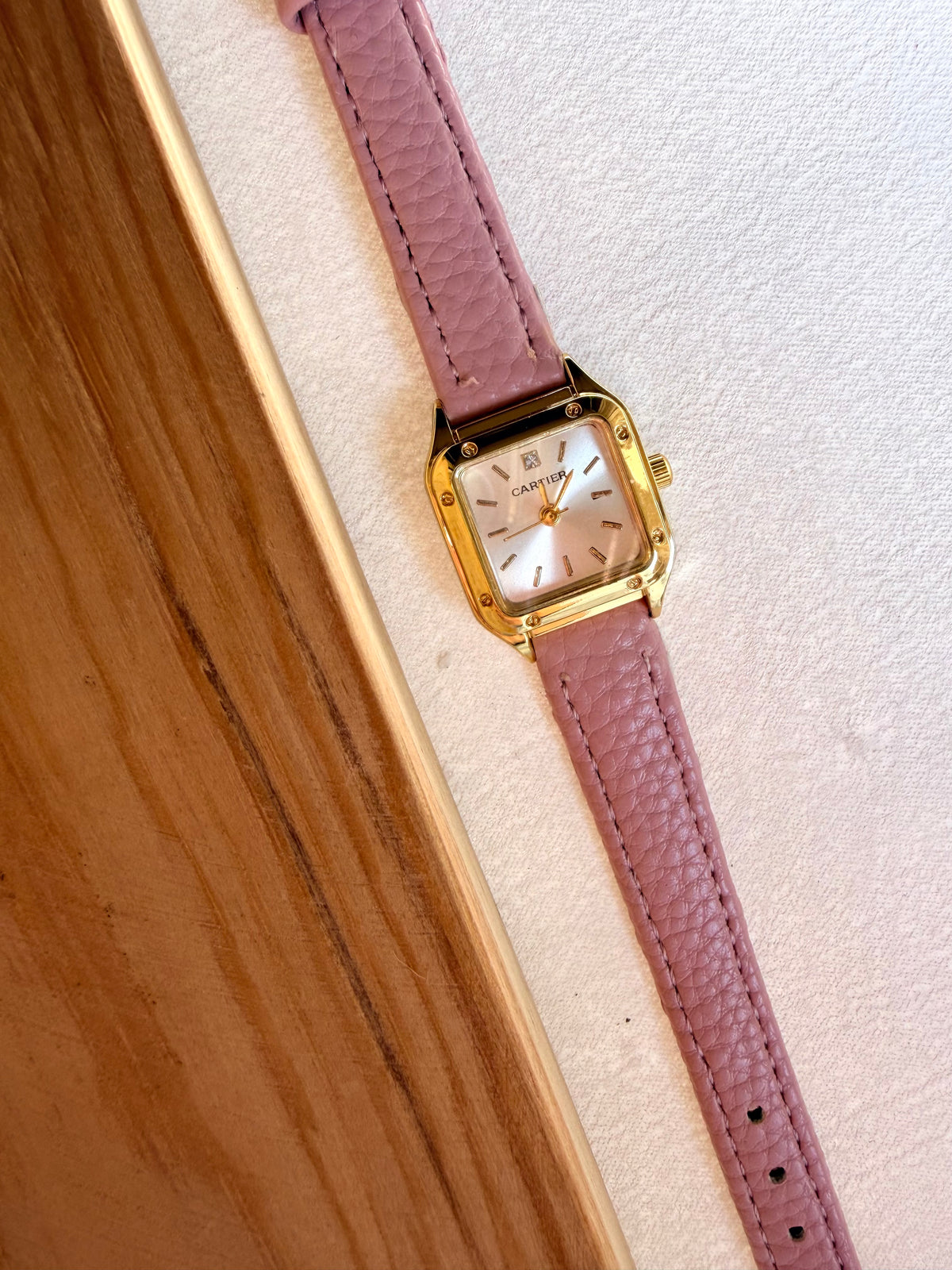 Beige Leather Watch
