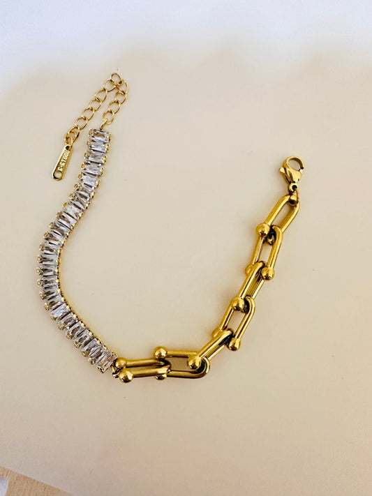 Tennis Bracelet with Tiffany Charm