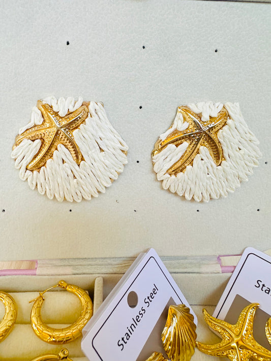 Shell Earrings gold plated