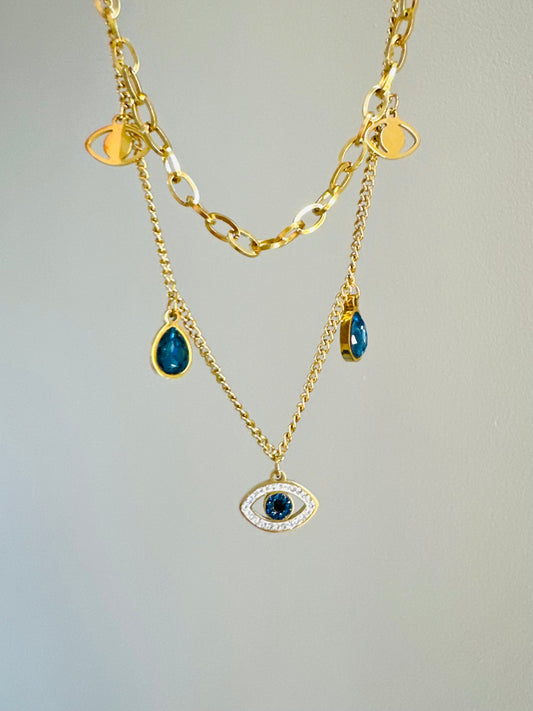 Stainless Steel Evil Eye Necklace