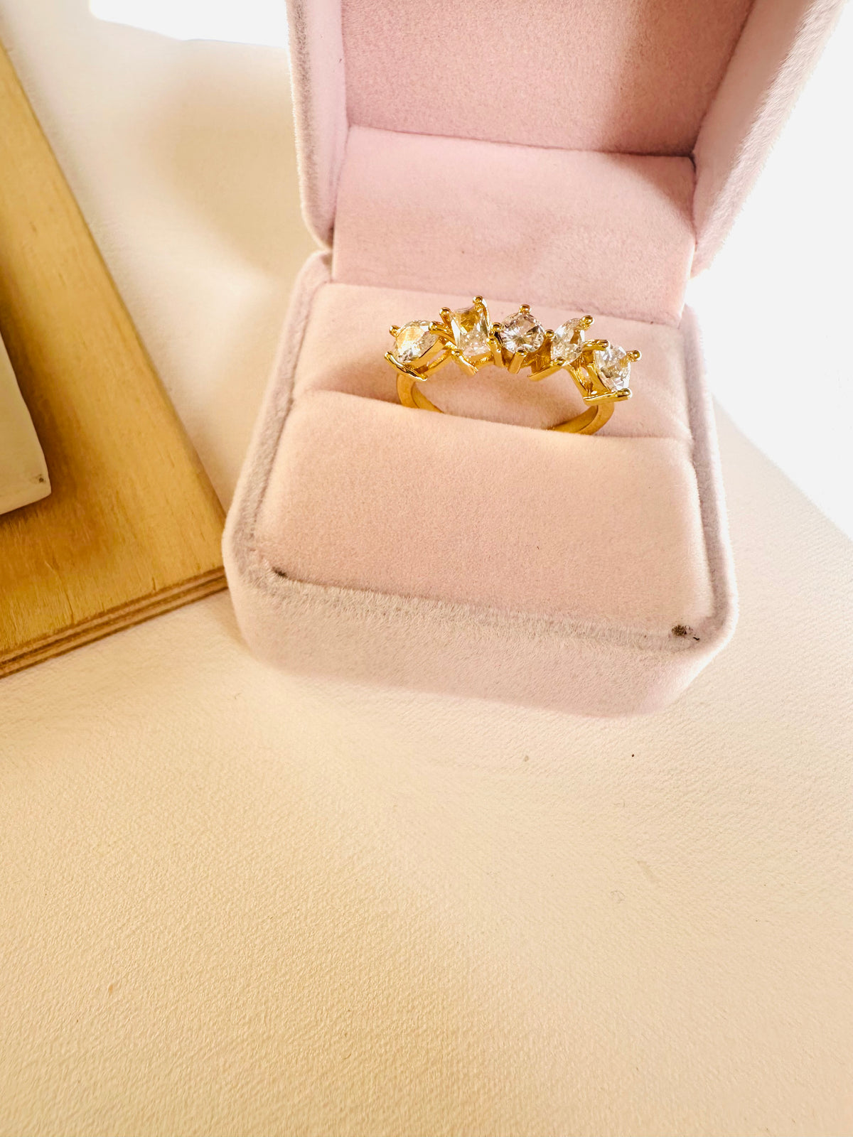Gold Plated Stone Ring