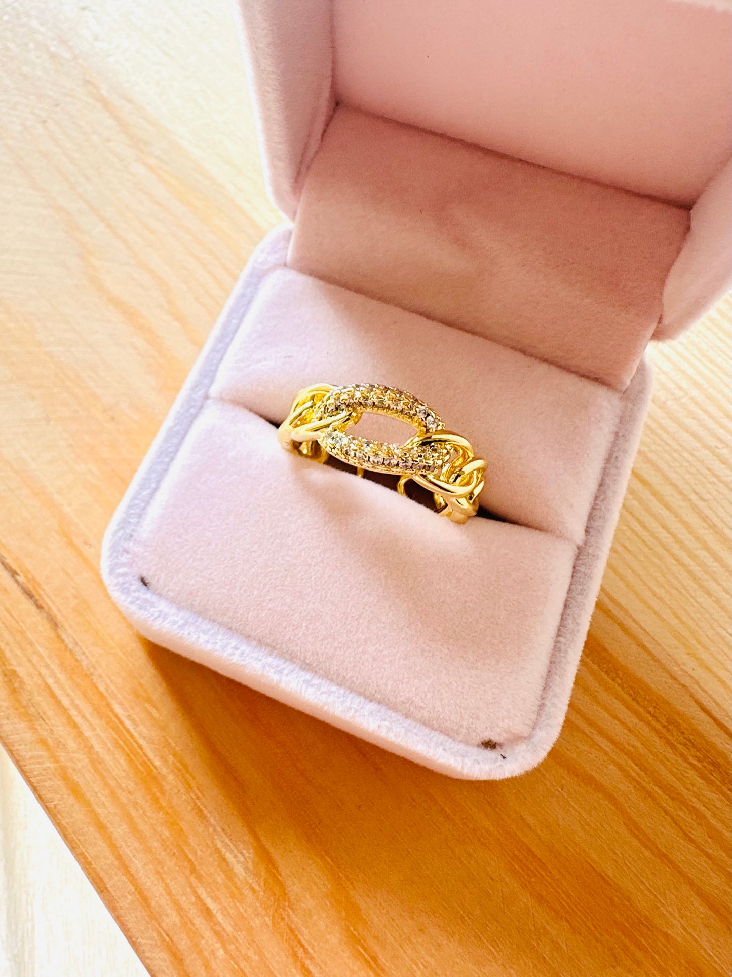 Gold Plated Stone Ring