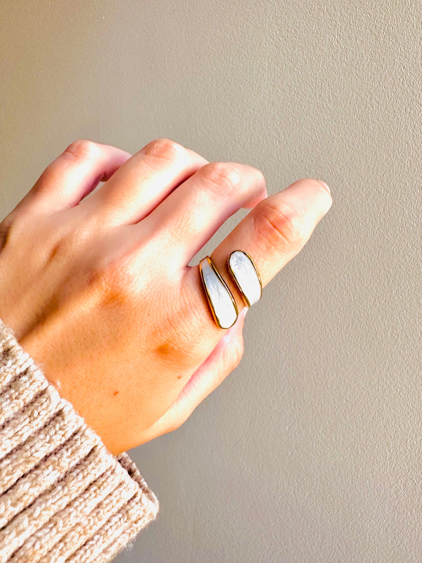 White Stainless Steel Ring