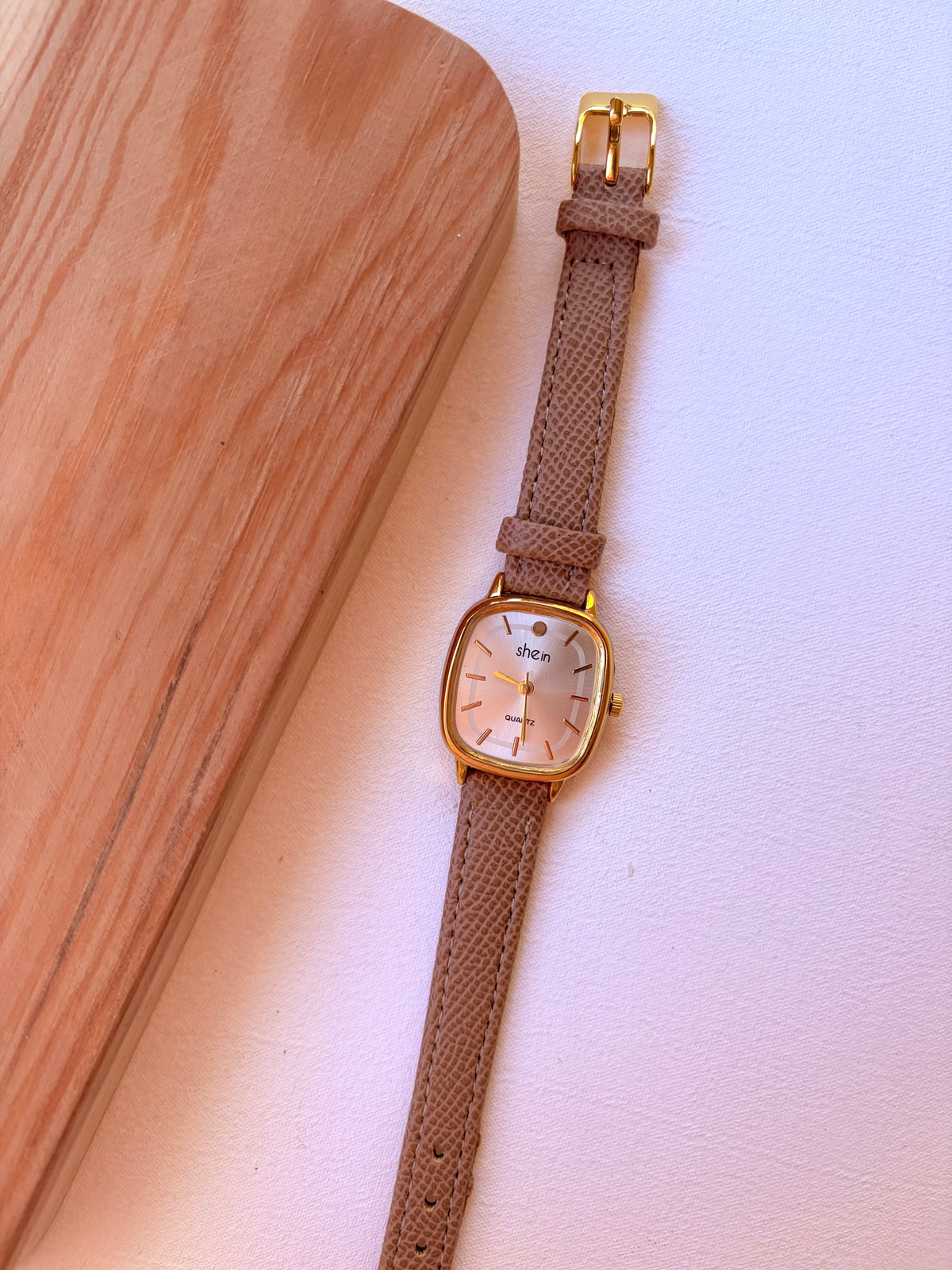 Beige Leather Watch