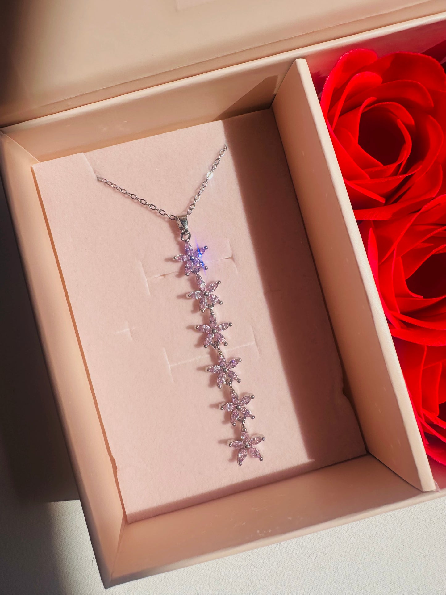 Pink Silver Necklace 💗