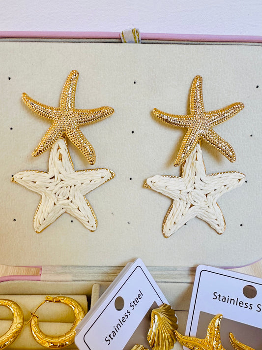 Star Earrings gold plated