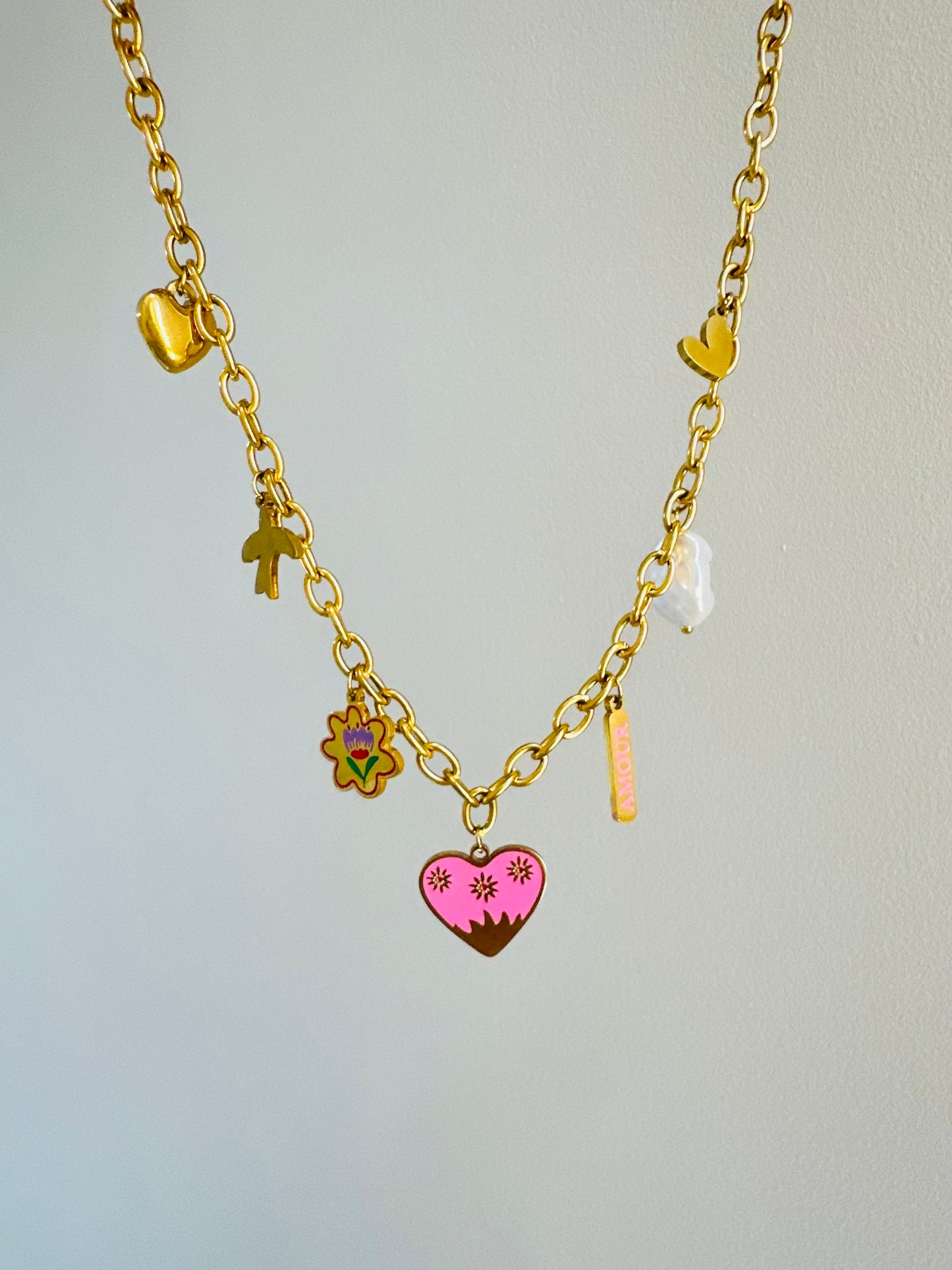Stainless steel Colorful Necklace