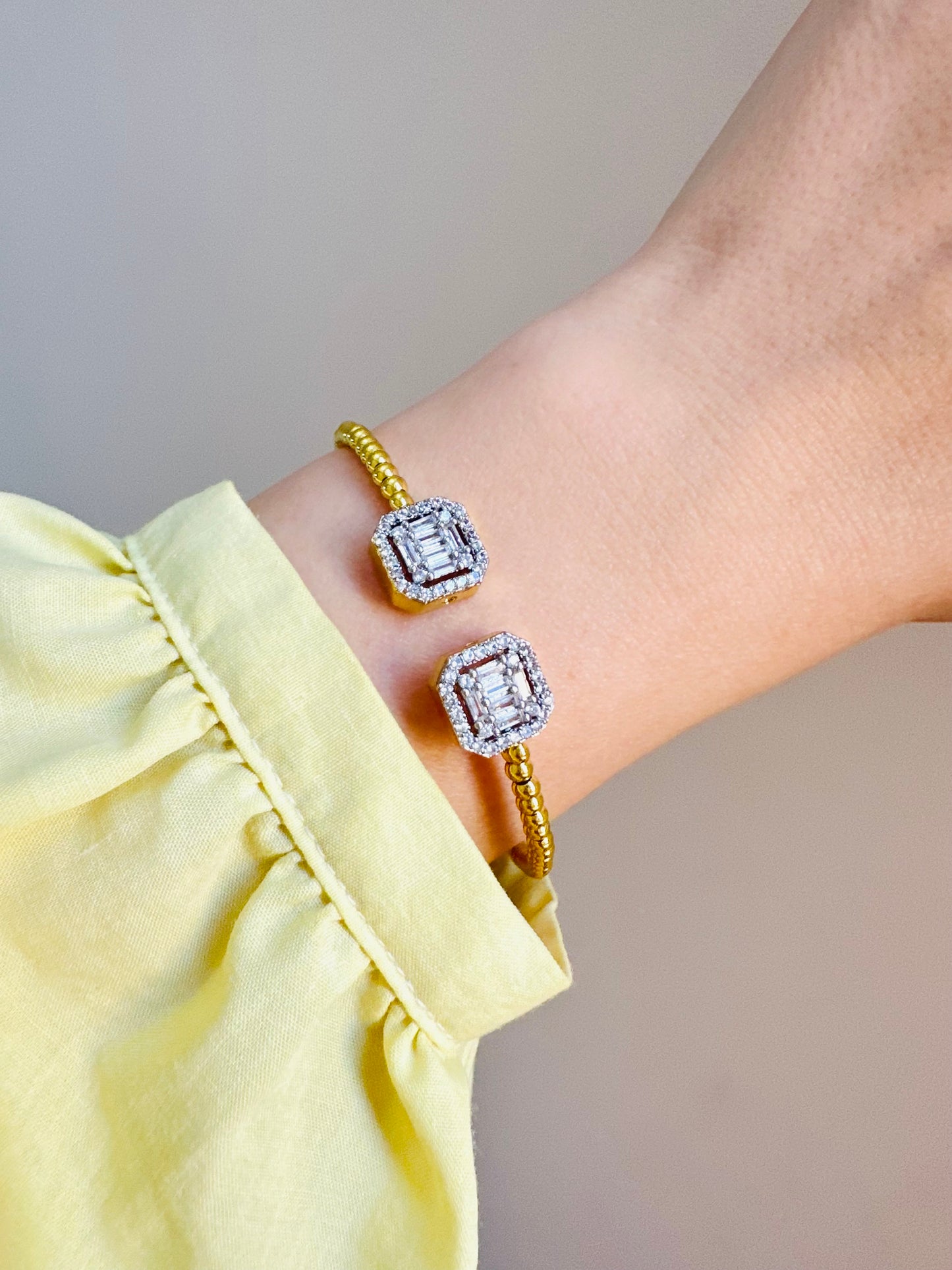 Gold Plated Stone Bracelet