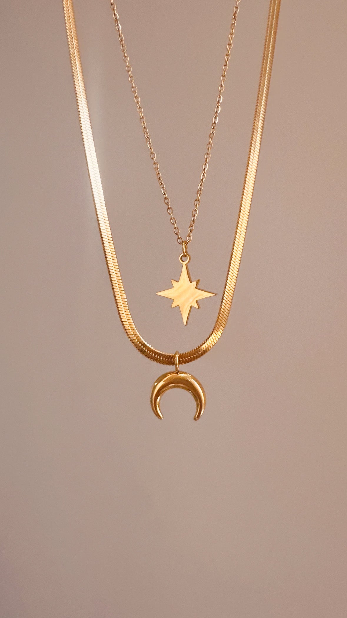 Moon & Star Necklace