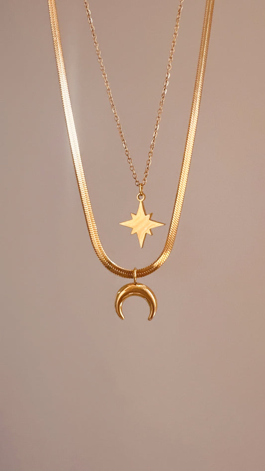 Moon & Star Necklace