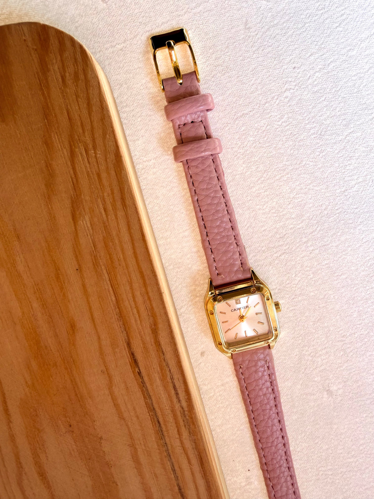 Beige Leather Watch