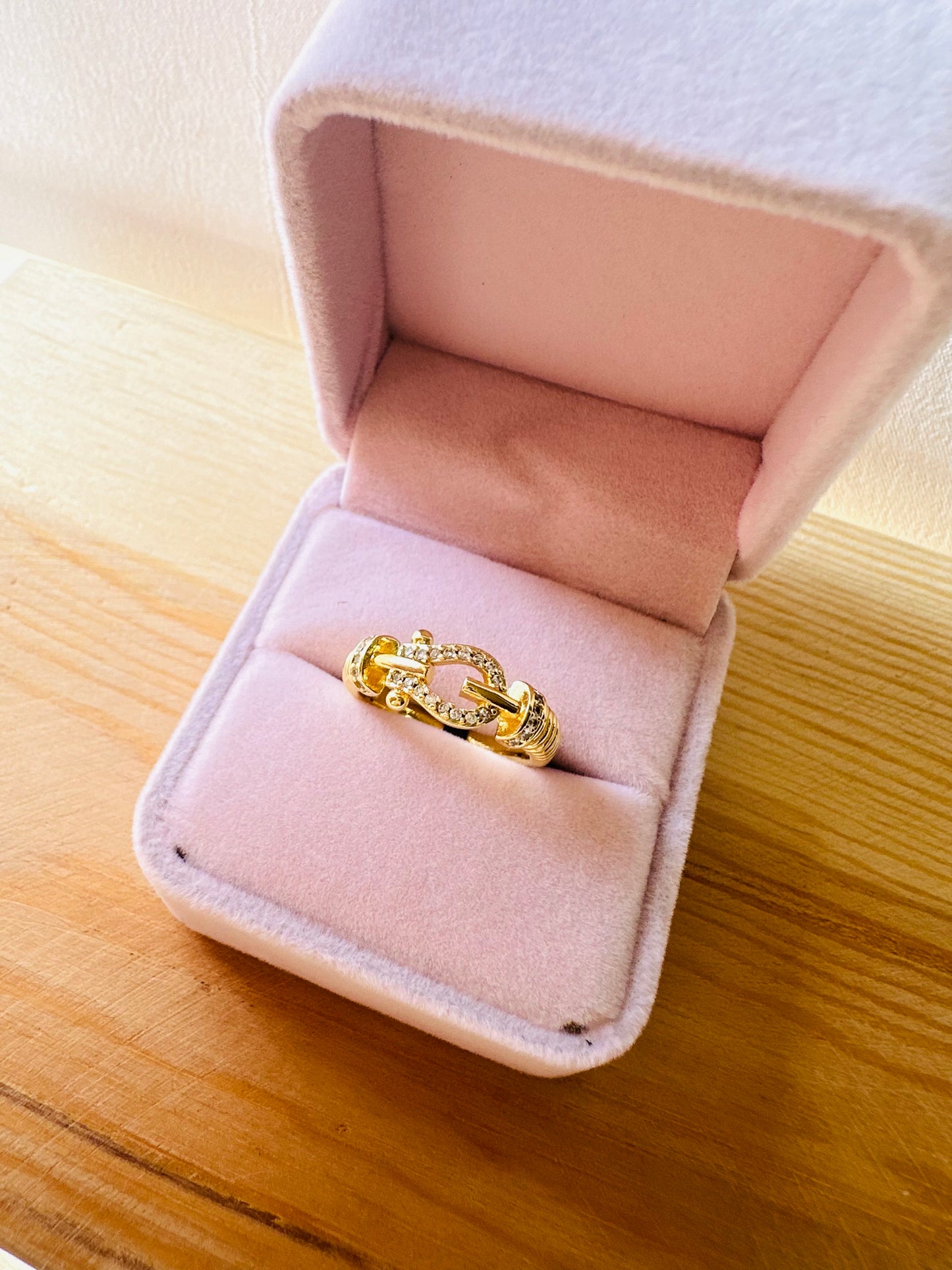 Gold Plated Stone Ring