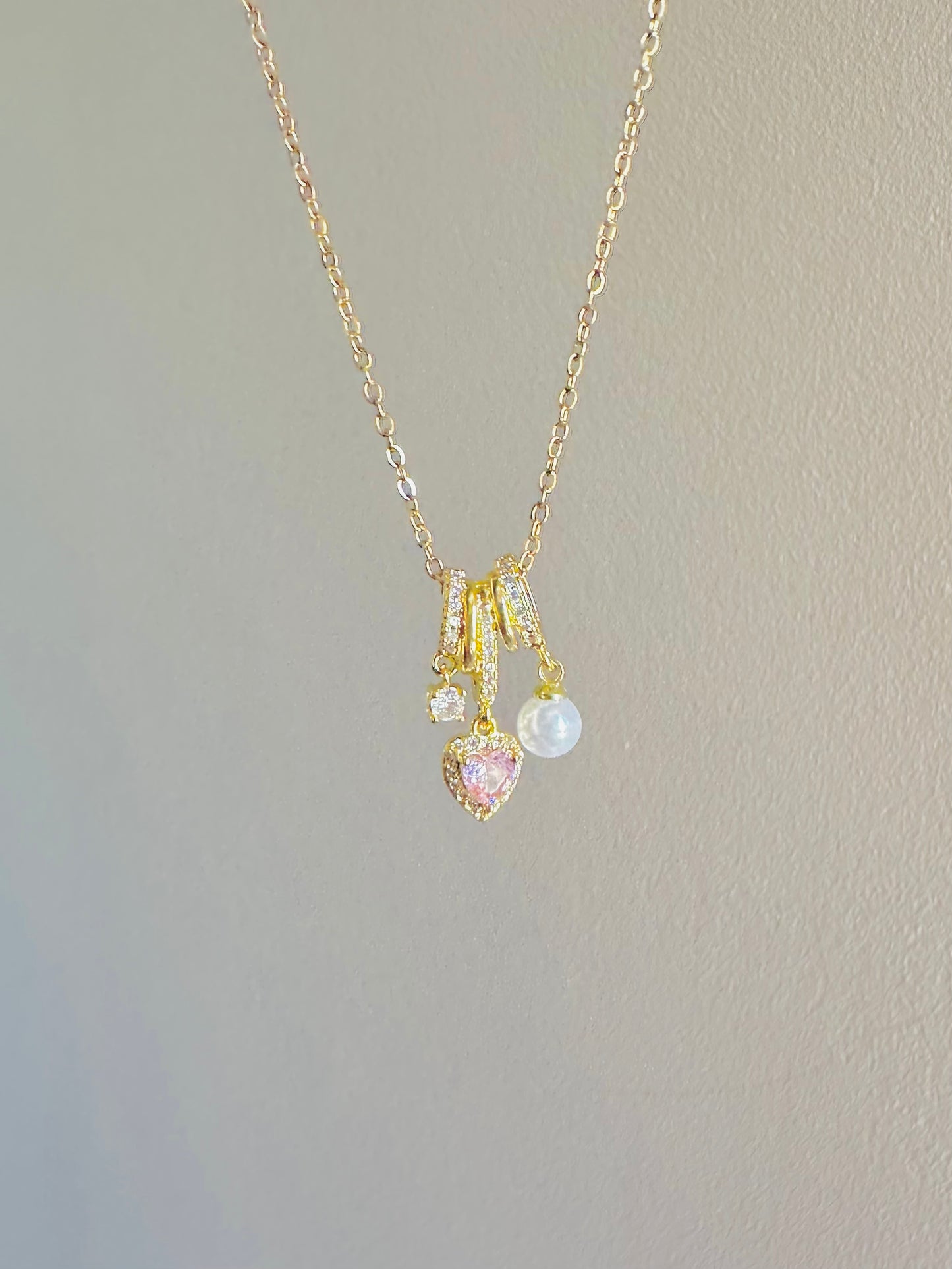 Pink Heart Necklace