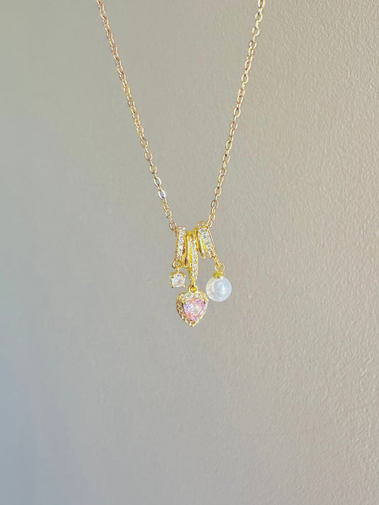 Pink Heart Necklace