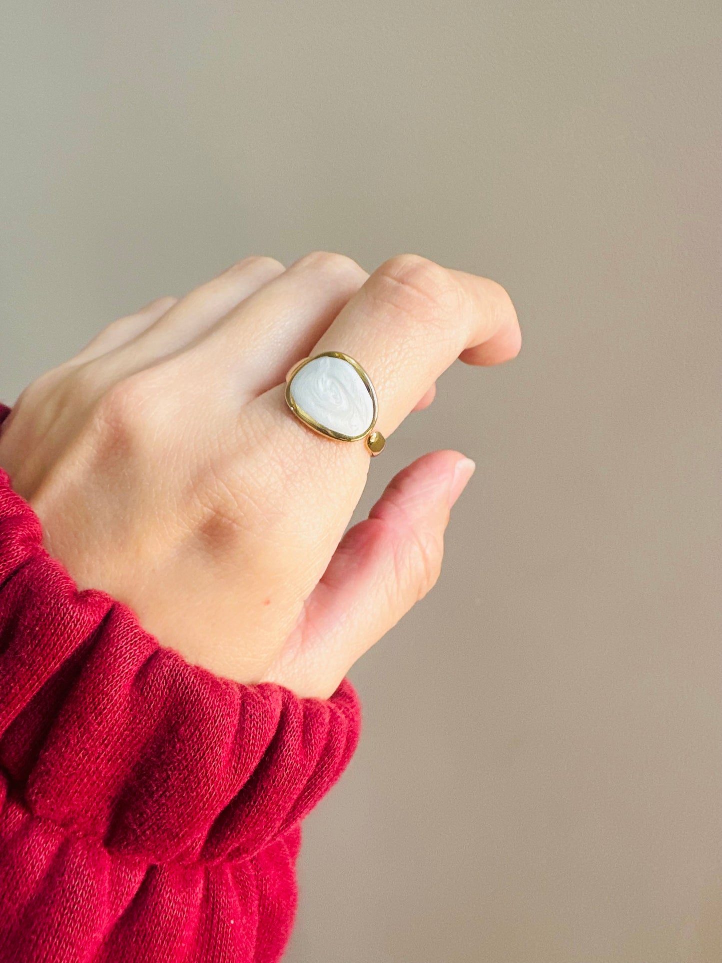Elegant White Ring