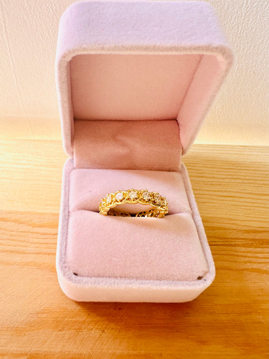 Gold Plated Stone Ring