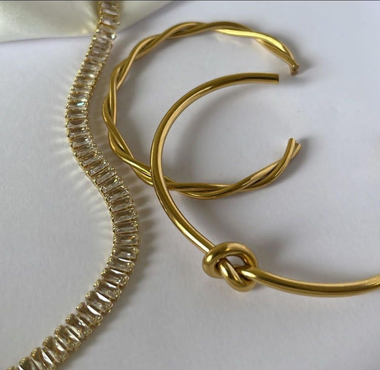 3-Piece Bracelet Bundle – 2 Bangles & 1 Tennis Bracelet