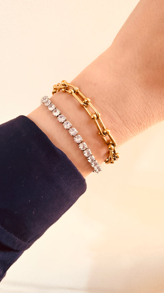 Tennis & Tiffany Bracelet Set (2 Pieces)