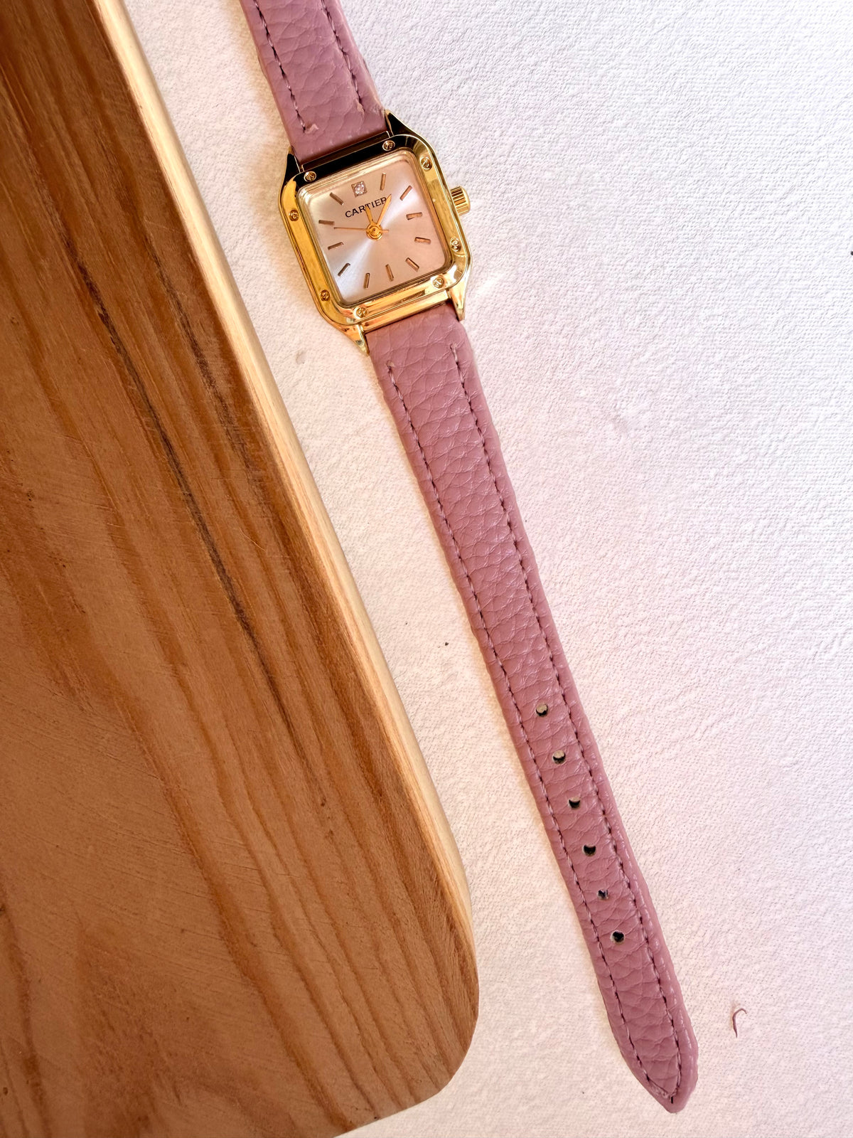 Beige Leather Watch