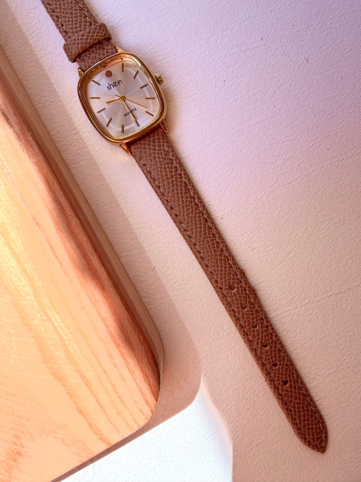 Beige Leather Watch