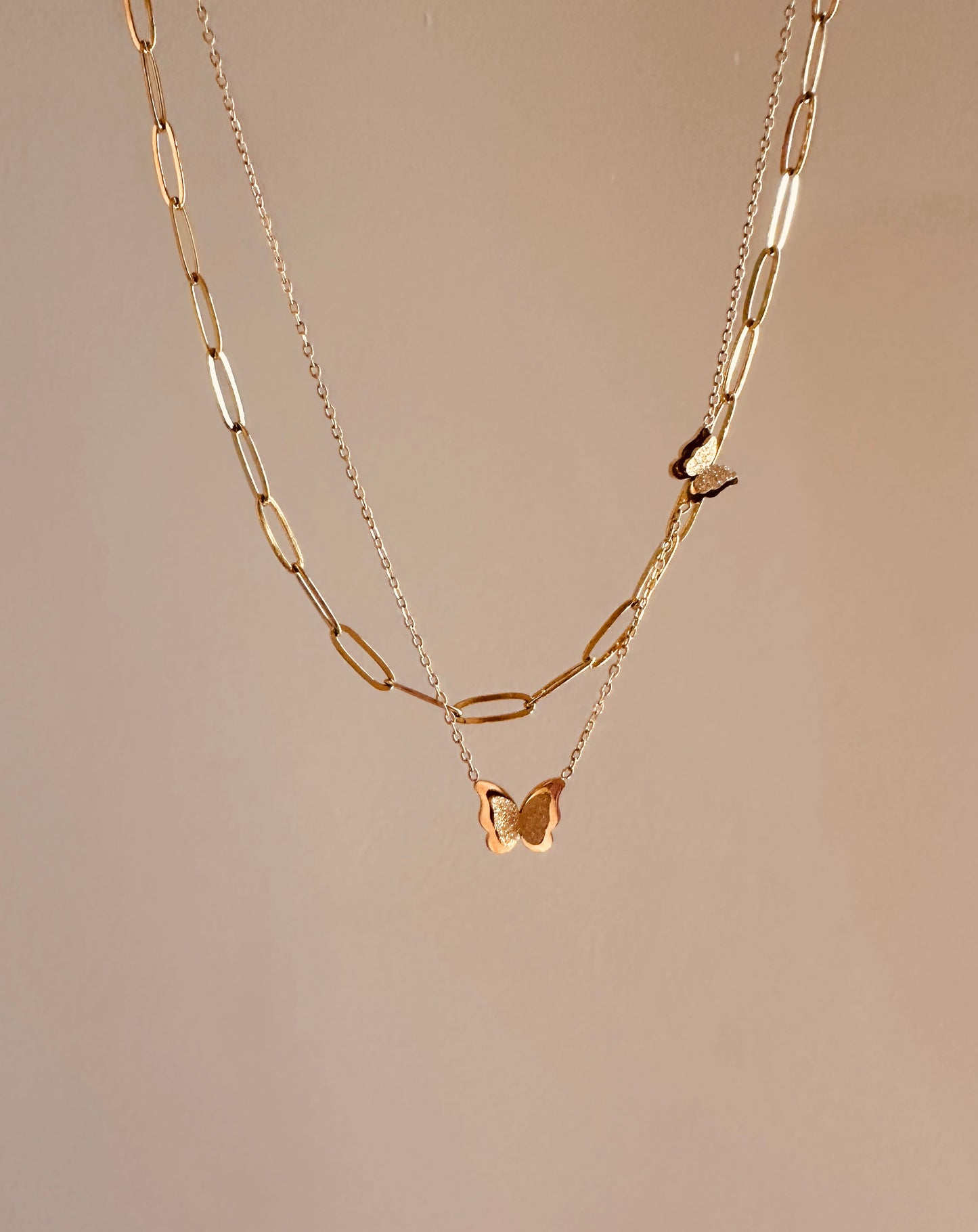 2-Piece Butterfly Necklace Set