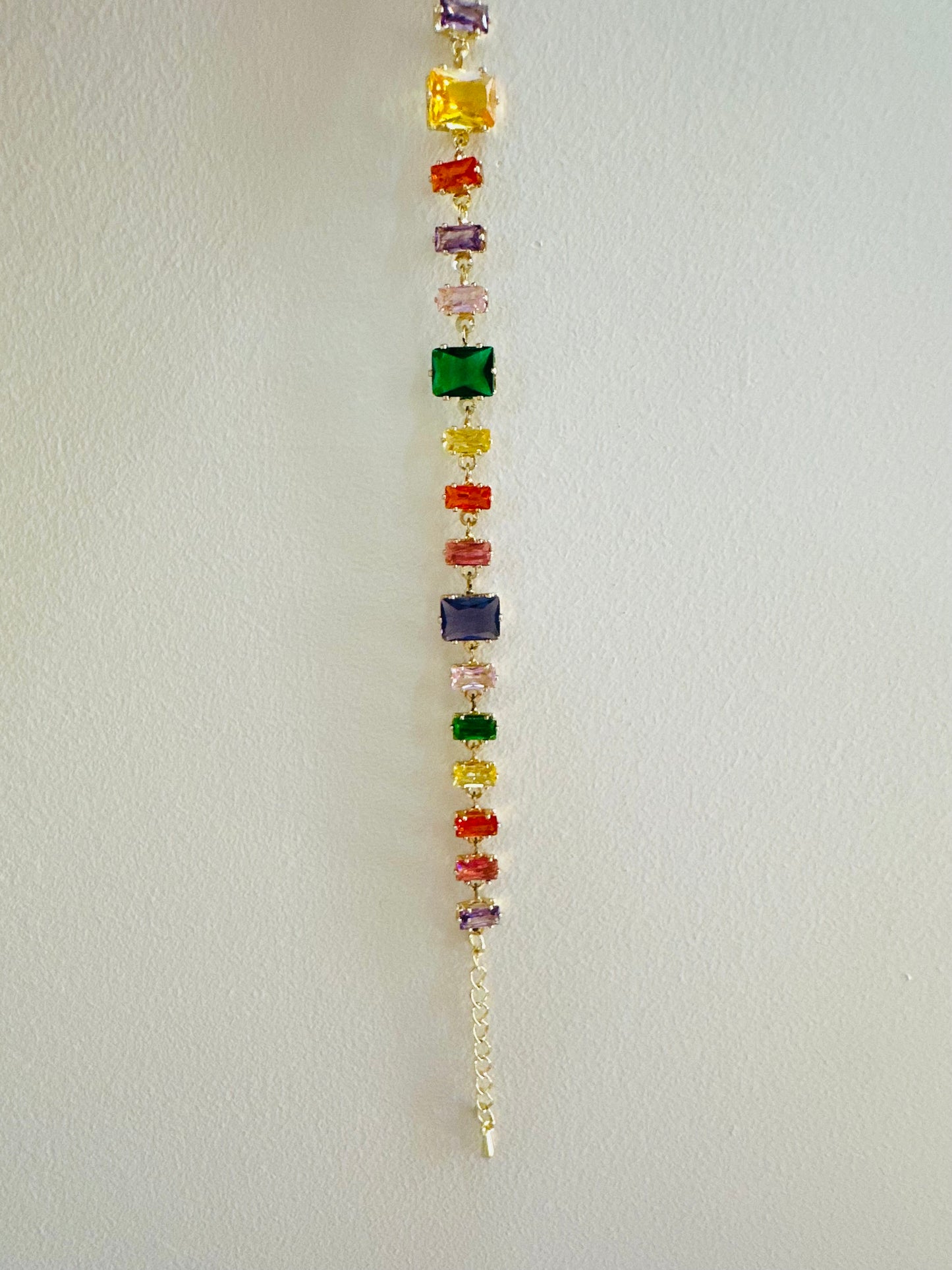 Multicolor Crystal Gold-Plated Bracelet
