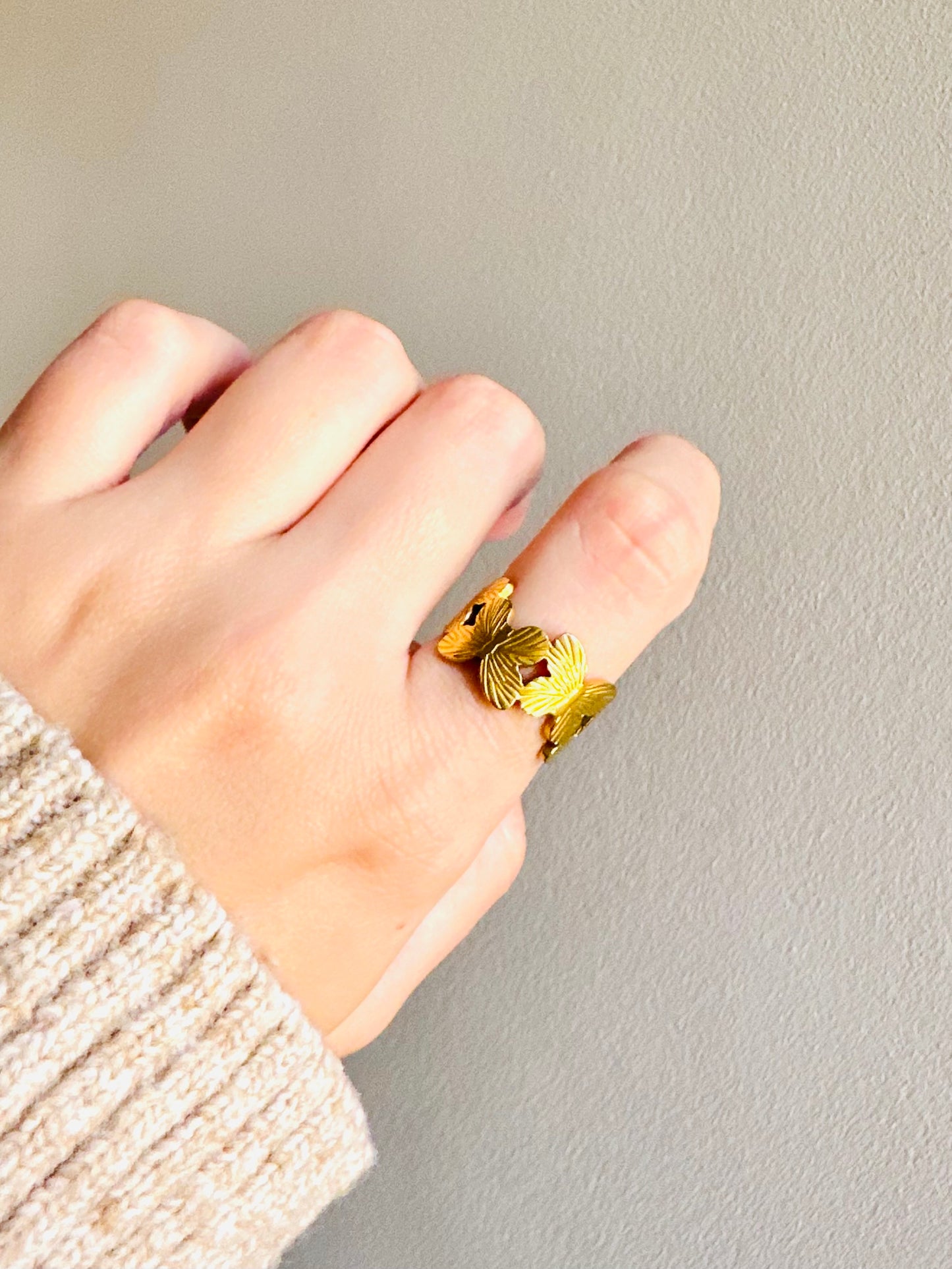 Butterfly Stainless Steel Ring 🦋