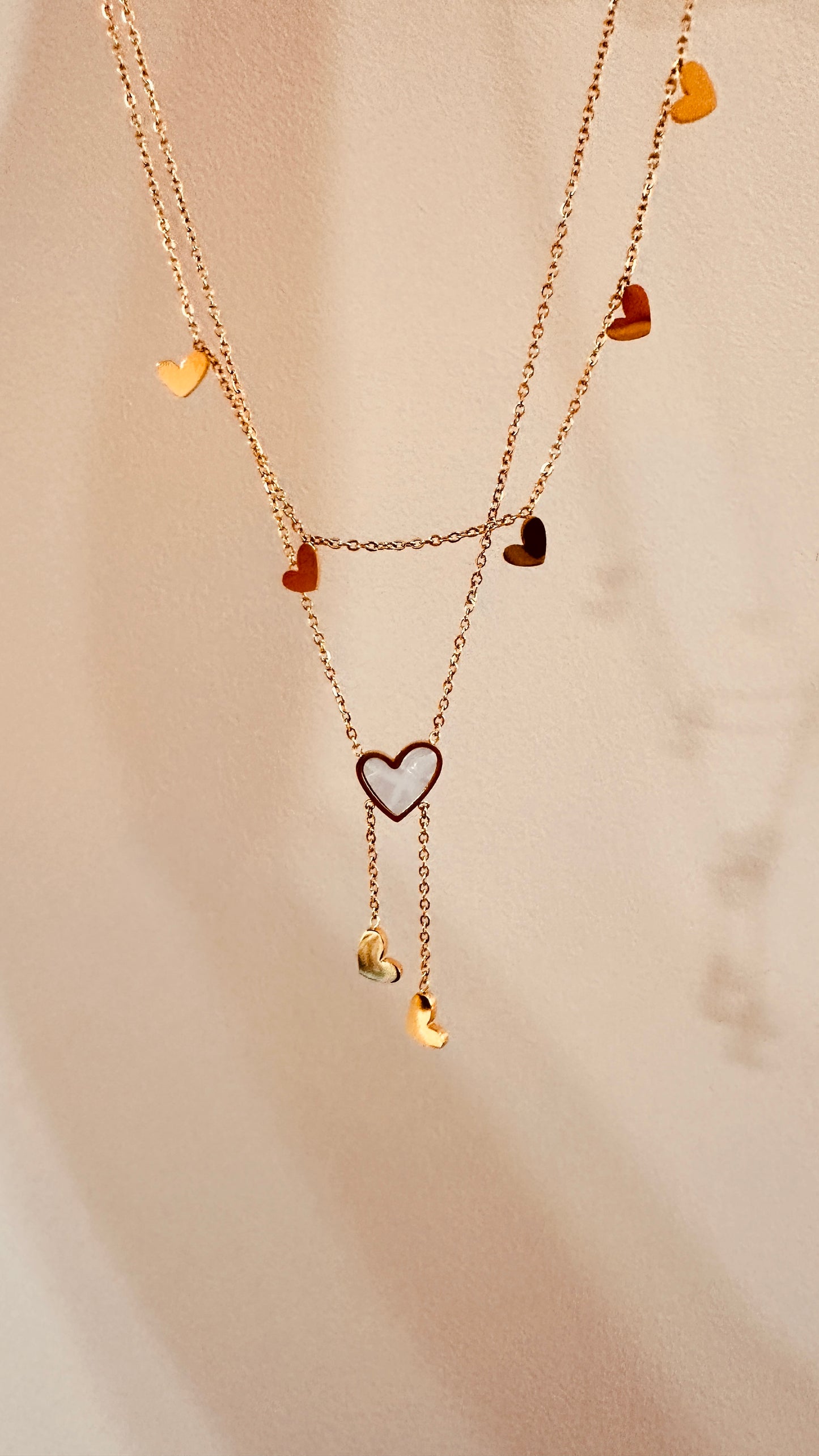 Double Heart Necklace – Stainless Steel