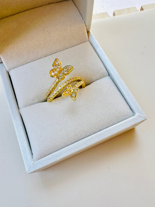 Butterflie Ring gold plated