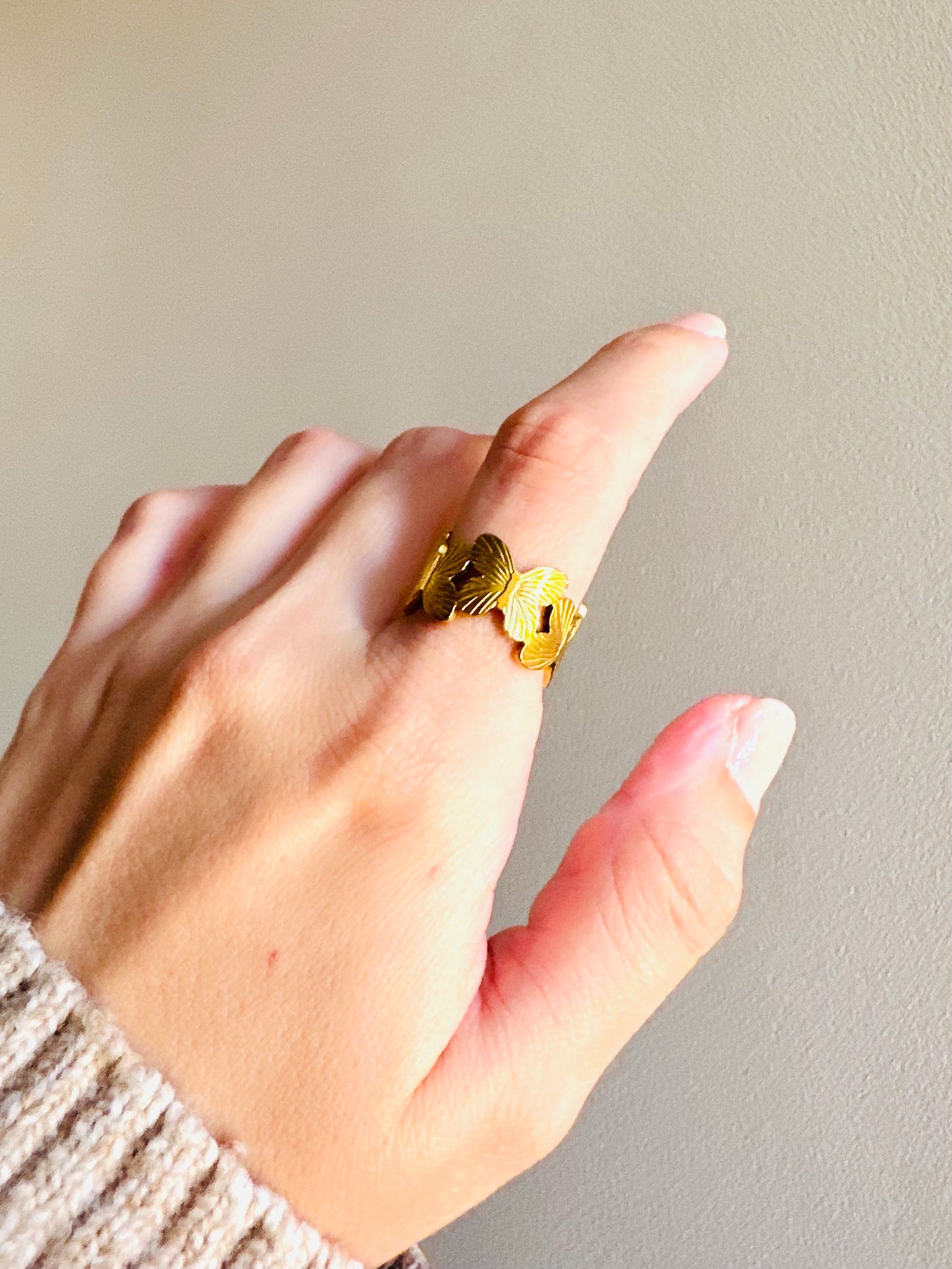 Butterfly Stainless Steel Ring 🦋