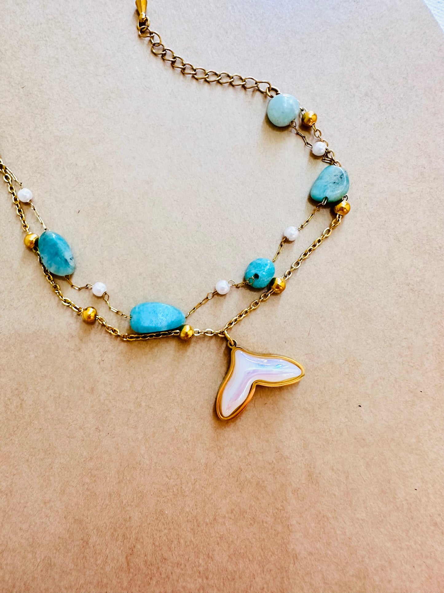 Blue Stone Double Layer Bracelet – Stainless Steel